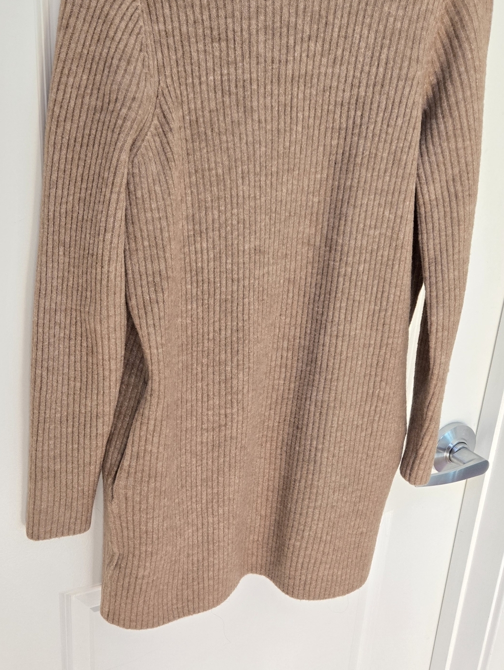 Banana Republic Tan Open-Front Ribbed Cardigan Sz S - Picture 10 of 13
